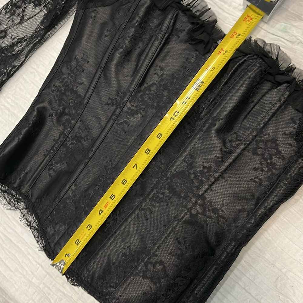 Corset‎ skirt laceGothic black asymmetrical skirt women’s large - Picture 9 of 10